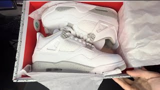 Air Jordan 4 “White Oreo” Unboxing amp Shoe Review ❄️ ft hifootru [upl. by Beattie]