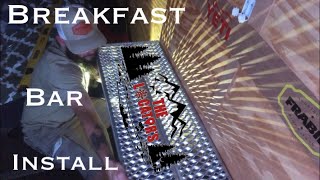 Cargo Trailer Camper Conversion  DIY Breakfast Bar Install cargotrailerconversion thelocators [upl. by Cid434]