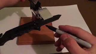 Tips on Sharpening a Tanto Knife on the KME [upl. by Salvay]