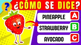 Test de ALIMENTOS en INGLÉS 🍎🍰🧅¿Cuántos nombres de ALIMENTOS conoces en INGLÉS  Reto QUIZ [upl. by Enerahs]