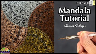 Create A Metallic Masterpiece Full Tutorial On Painting A Mandala Collage On Canvas [upl. by Rema483]