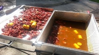 How To Boil Louisiana Crawfish in the King Kooker 9090 Boiler Setup [upl. by Jessy922]