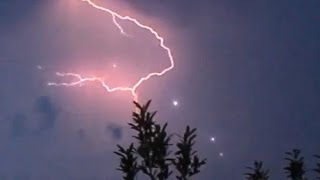 Spectacular UFOs flying through Lightning Strike June 2014 [upl. by Annahpos347]