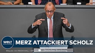 FRIEDRICH MERZ Ampel wird quotZeitenwendequotHerausforderungen nicht gerecht  WELT DOKUMENT [upl. by Ohploda]