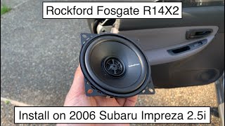 How to Install Rear Speakers on 0207 Subaru Impreza  Rockford Fosgate R14X2  Audio Setup Part 2 [upl. by Assilanna165]