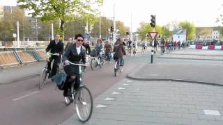 Bicycle Rush Hour Utrecht Netherlands 67 [upl. by Uuge517]