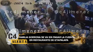 Familia de 20 miembros cena en restaurante de Iztapalapa ¡y se va sin pagar la cuenta [upl. by Airdnaz]