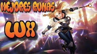 LAS MEJORES RUNAS PARA LUX MID 2018 LEAGUE OF LEGENDS GUIA LOL PARA PRINCIPIANTES S8 19 [upl. by Lymann]