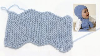 How to knit a helmet hat  worked sideways [upl. by Roon611]