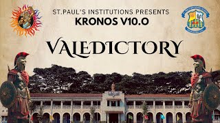 Valedictory  Kronos 2024  St Pauls Institutions Belagavi  16th November 2024  530 PM [upl. by Ube588]