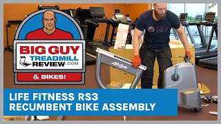 Life Fitness RS3 Lifecycle Recumbent Bike Assembly [upl. by Nnaylrebmik]