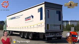 Euro Truck Simulator 2 151 Schmitz SCS MEGA by Sogard3v12151 New Version  DLCs amp Mods [upl. by Bolger]