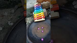 Marble run vs xylophone asmrpurple balls371shorts [upl. by Hallerson]