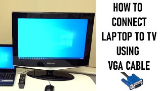 How To Connect Laptop To TV With VGA Cable Audio amp Video  No HDMI  Full Tutorial [upl. by Dorina]