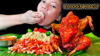 WHOLE CHICKEN ROAST WITH VEG PULAO  SPICY TOMATO GARLIC PICKLE mukbang [upl. by Wiersma]