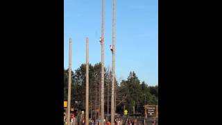 Lumberjack World Championships 2012  90 ft pole climb [upl. by Creedon]