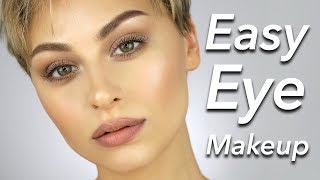 Easy Eye makeup Tutorial for Beginners No Eyeliner  Alexandra Anele [upl. by Woolson902]