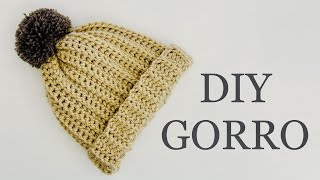 Gorro a crochet fácil para principiantes paso a paso [upl. by Anotyal814]