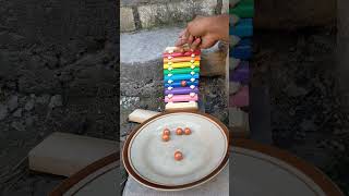 marble run vs xylophone asmrorange balls112shorts [upl. by Nogem]