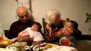 Sicilian PataCake Song Sung By GreatGrandparents to 8monthold twins [upl. by Anitnelav]