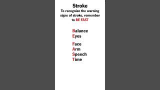 BE FAST to spot the signs of stroke [upl. by Niltak]