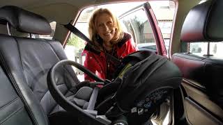 How to install Silver Cross Dream iSize with a seat belt  Baby Lady Canterbury [upl. by Nirmak]