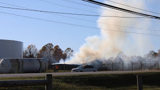 Multiple Fire Departments responding to a large mulch fire [upl. by Bethezel]