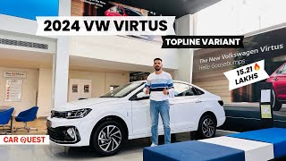 2024 Volkswagen Virtus Topline Walkaround  Top Varinat  Car Quest [upl. by Eey]