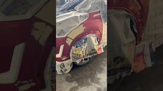 Nissan Magnite Fender Repainting Red carcare7896 carpaintingservice shorts [upl. by Eniawtna]