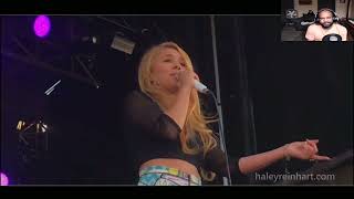 HALEY REINHART REACTION TO  Haley Reinhart quotCreepquot Naperville Rib Fest 2018 [upl. by Nolaj373]