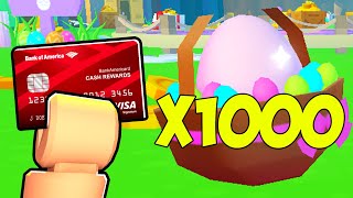 I BOUGHT 1000 EASTER GIFTS IN PET SIMULATOR X [upl. by Ultun]