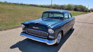 55 Chevy 2 Dr Custom 383 Vintage Air 4 Sale Pride AutoPlaza [upl. by Ritz41]