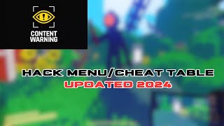 Content Warning Cheat Table  HACKS  HACK MENU TUTORIAL2024 [upl. by Samuela]