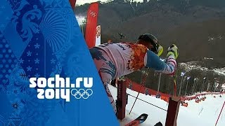 Alpine Skiing  Mens Slalom  Run 1  Sochi 2014 Winter Olympics [upl. by Stirling]