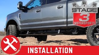 2017 F250 and F350 AMP Research PowerStep Plug N Play Running Boards Install [upl. by Nya]