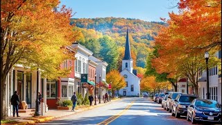 Prettiest American Town to See Autumn Foliage  WOODSTOCK Vermont New England Autumn Foliage Trip [upl. by Brufsky]