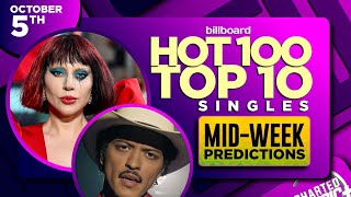 MIDWEEK PREDICTIONS  Billboard Hot 100 Top 10 Singles  October 5th 2024 [upl. by Isidora453]