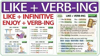 Like  VerbING Like  Infinitive Enjoy  VerbING [upl. by Hajidak]