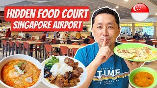 Where to eat at Singapore Airport 🇸🇬 Trying Changi Airport Hidden Staff Canteen Food Court [upl. by Leuqcar]