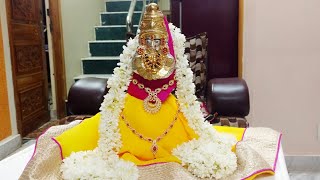 How to make simple varalaksmi vratham kalasham at home sareedraping decoration [upl. by Nanfa]