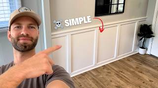 DEAD simple DIY Wainscoting Accent Wall Dont Overthink It [upl. by Wareing]