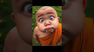 So cute little monk 😍😍🥰 shortfeeds monk [upl. by Ahsaelat]