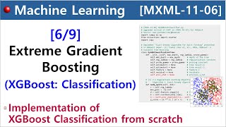 MXML1106 Extreme Gradient Boosting XGBoost 69  Implement the classification from scratch [upl. by Maxy119]