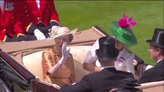 The Royal procession at the Royal Ascot on ladies day [upl. by Iohk]