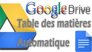 Comment faire un sommaire  table des matières automatique GDocs [upl. by Akener802]