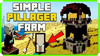 How To Build A Super Easy Pillager Outpost Farm in Minecraft Bedrock Edition [upl. by Mackenzie]