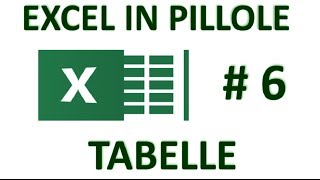 EP6 Lo strumento TABELLA per intervalli dinamici di excel [upl. by Centonze]