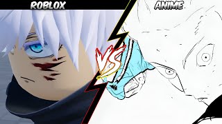 Sorcerer Battlegrounds Gojo MASTERY SNEAK Vs Anime Comparison [upl. by Wailoo135]