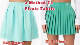 How To Make A Pleated Skirt  2 Methods  Box Pleats and Knife Pleats [upl. by Drofnil]