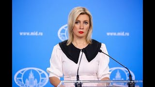 Russian foreign ministry spokeswoman Maria Zakharova gives weekly briefing [upl. by Yhtnomit]